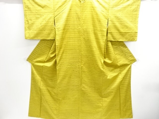 JAPANESE KIMONO / TSUMUGI / WOVEN GRID